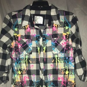 Flannel Plaid Colorful Button down
